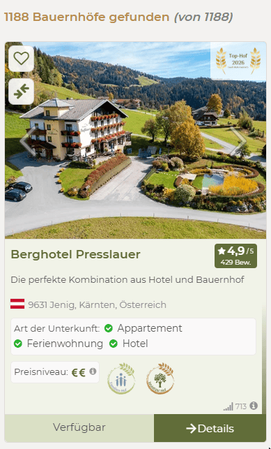 Verfügbarkeitssuche auf der Suchseite Verfügbarkeitssuche auf der Suchseite